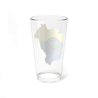 Flag map of Lunezia (Italy) Pint Glass 16oz