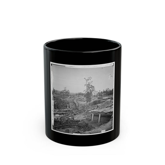 Atlanta, Georgia. Confederate Fortifications With Potter House In The Distance (U.S. Civil War) Black Coffee Mug