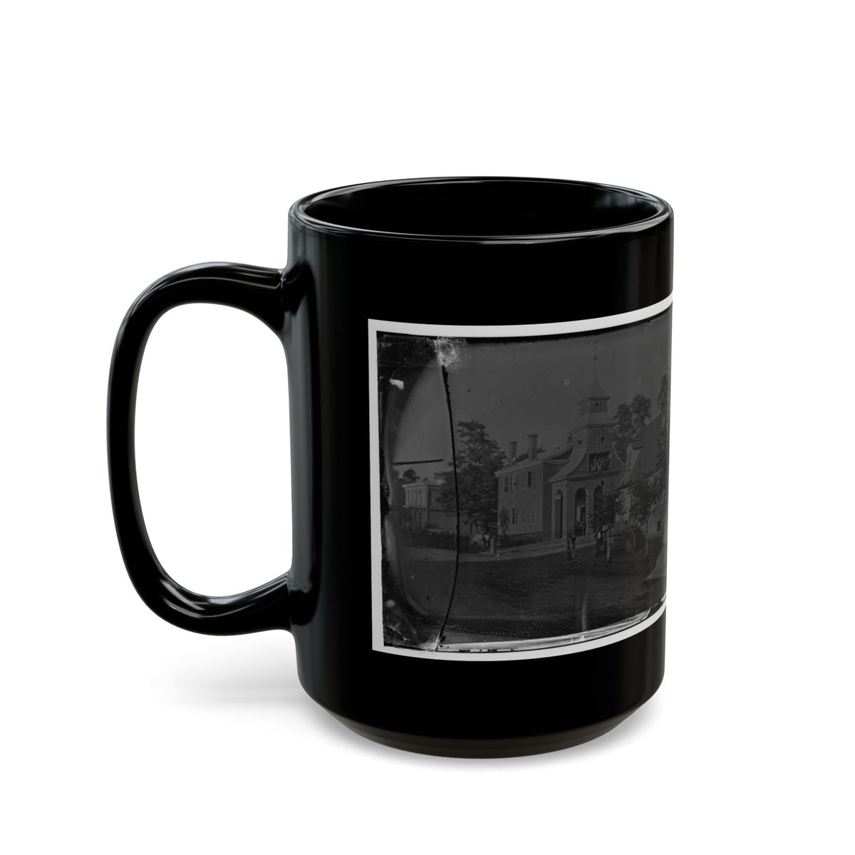 Culpeper Court House, Va.  Court House, With A Group Of Confederates Captured At Cedar Mountain On Balcony (U.S. Civil War) Black Coffee Mug