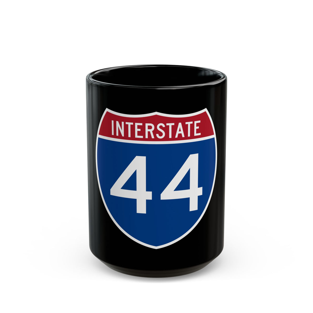 Interstate 44 (U.S. Highways) Black Coffee Mug