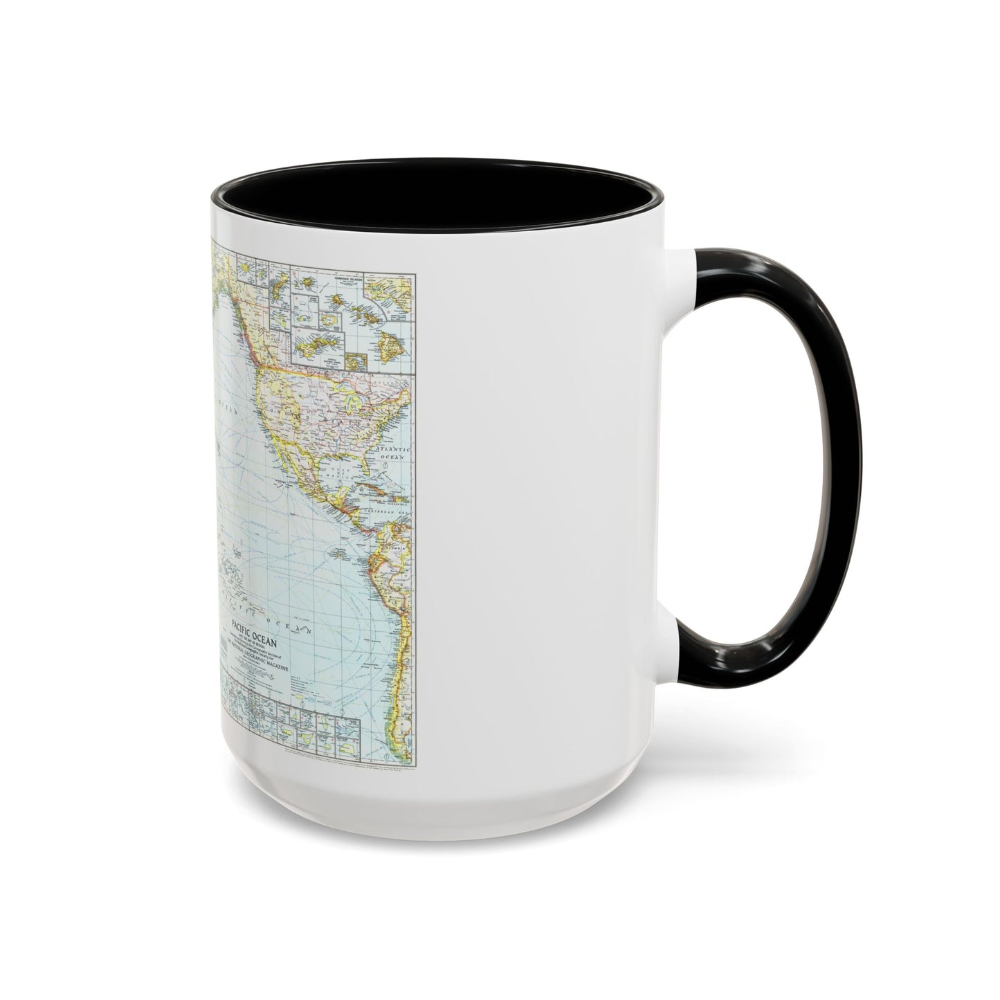 Pacific Ocean and the Bay of Bengal (1943) (Map) Accent Coffee Mug