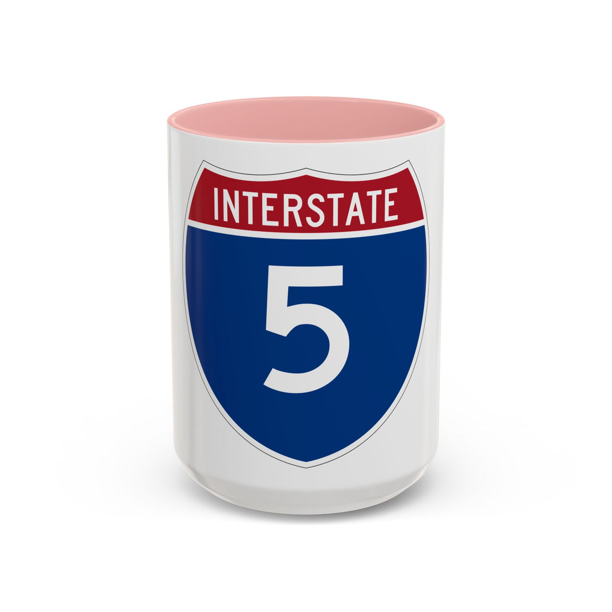 Interstate 5 (U.S. Highways) Accent Coffee Mug