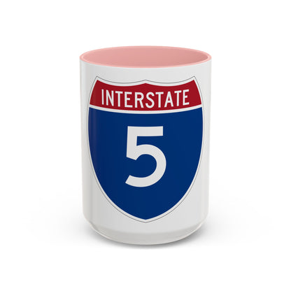 Interstate 5 (U.S. Highways) Accent Coffee Mug