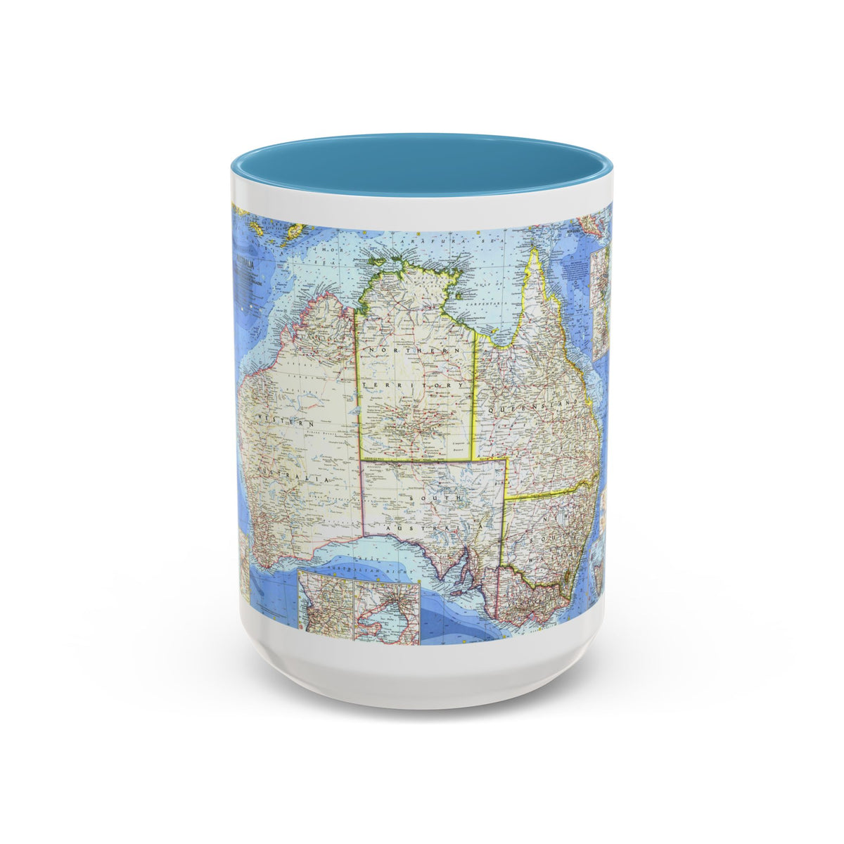 Australia (1963) (Map) Accent Coffee Mug