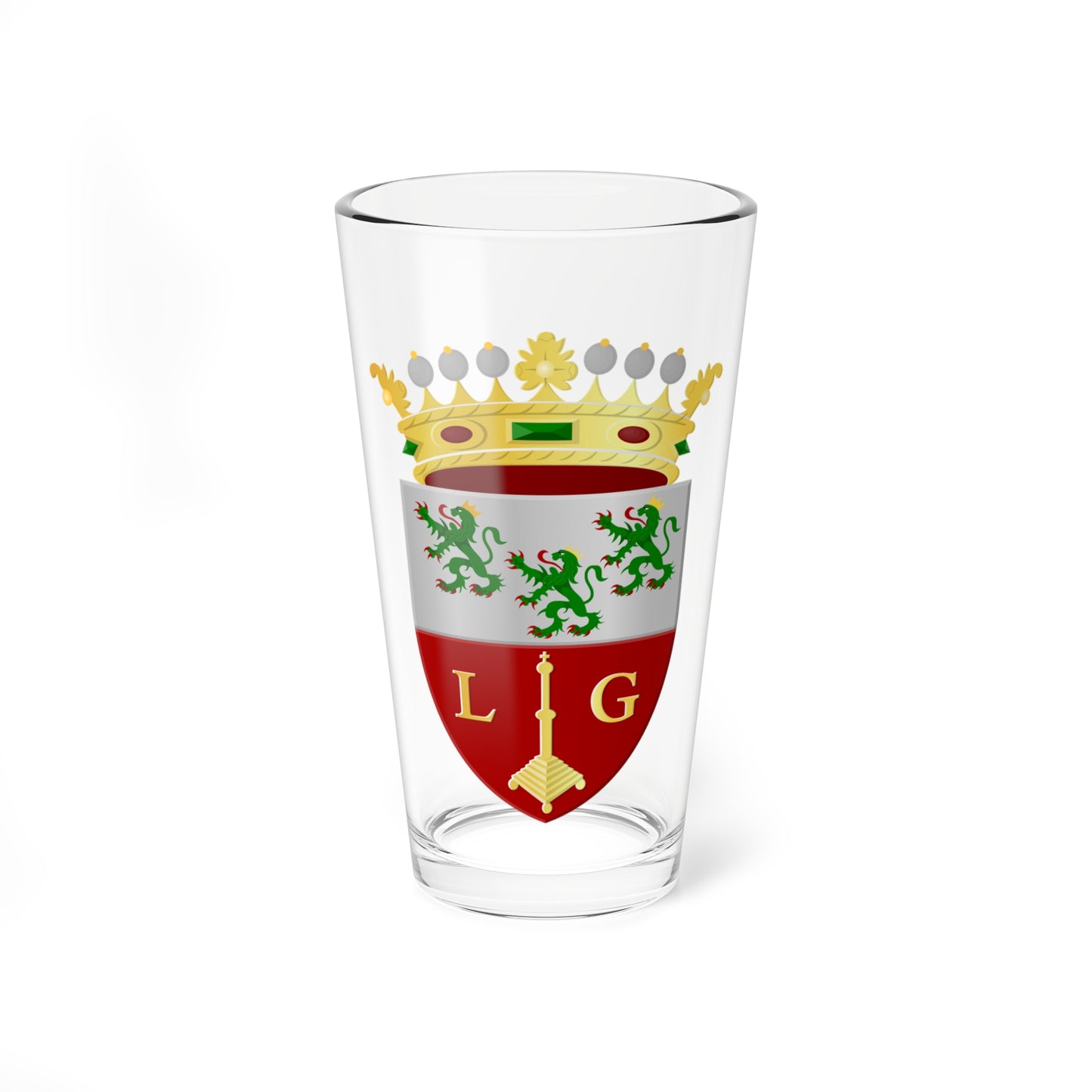 Theux wapen (Belgium) (Coat of Arms) Pint Glass 16oz