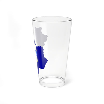 Flag map of Basilicata (Italy) Pint Glass 16oz