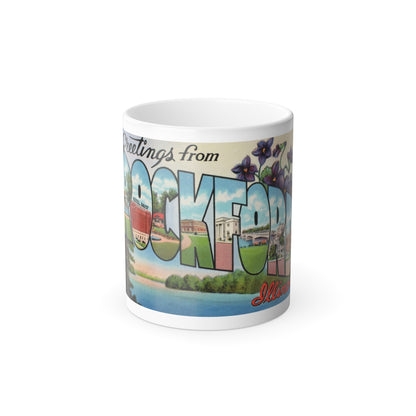 Greetings from Rockford Illinois (Greeting Postcards) Color Changing Mug 11oz