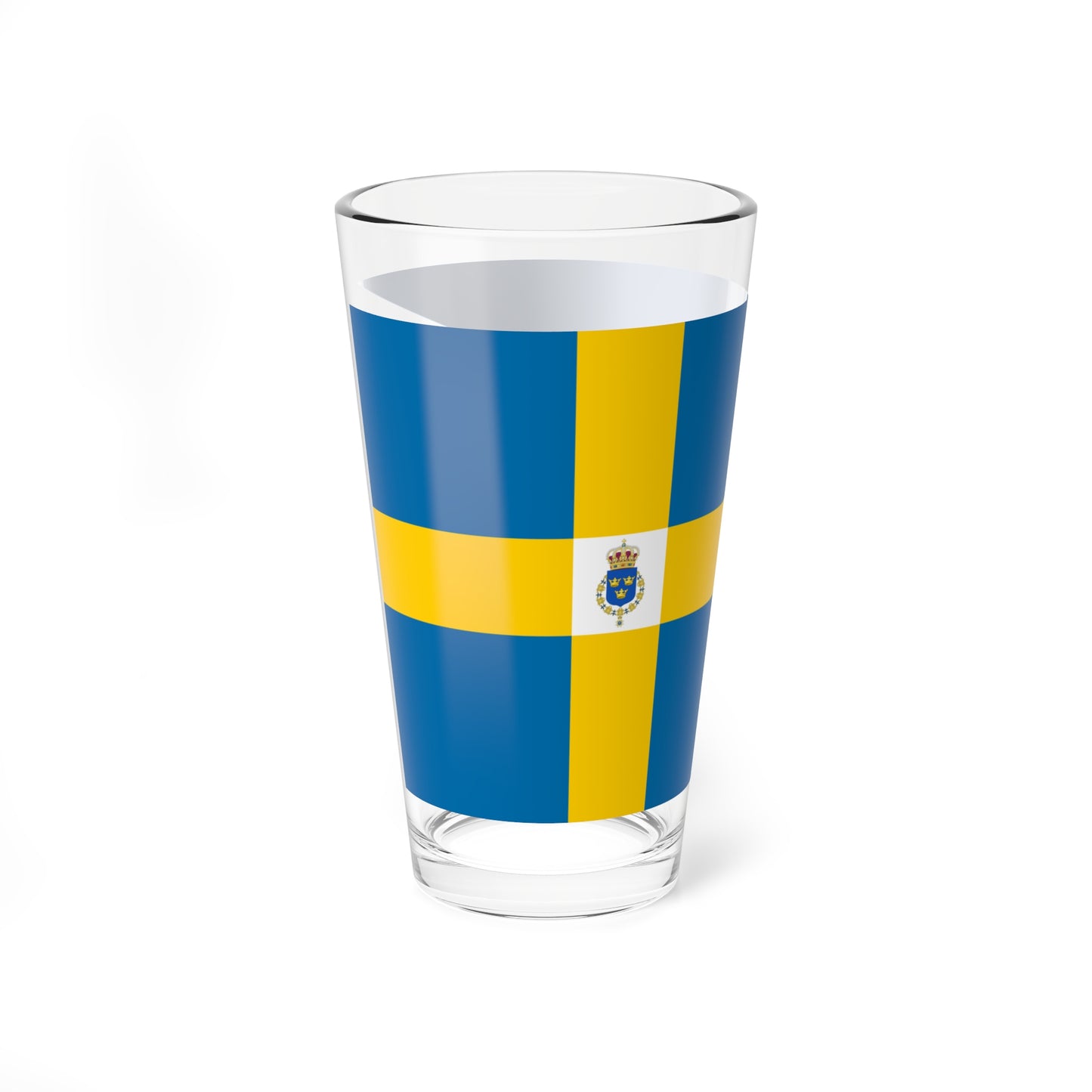 Sweden-Royal-flag-lesser-coa (Sweden) Pint Glass 16oz