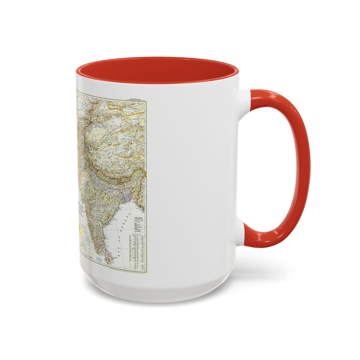 Asia - Southwest (1952) (Map) Accent Coffee Mug