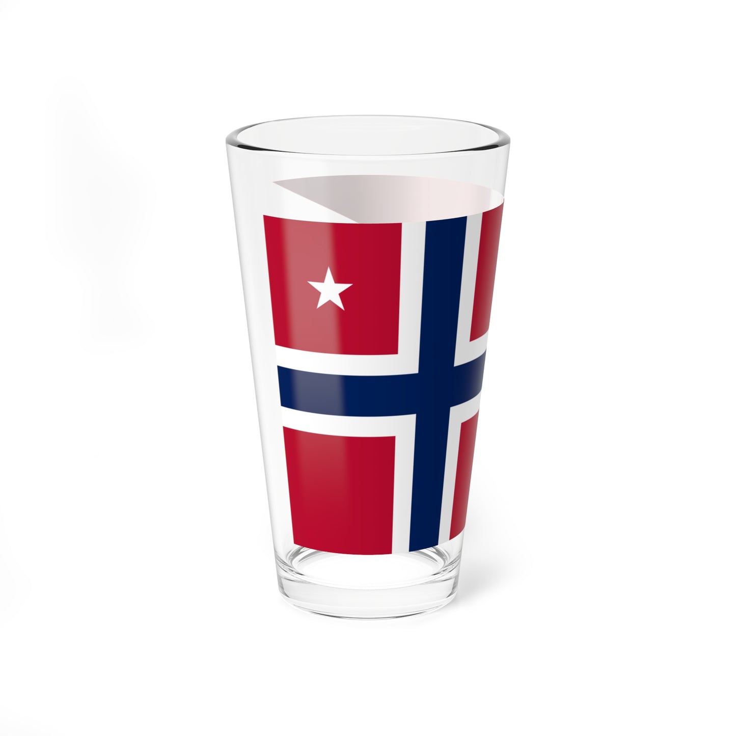Rank Flag of a Commodor of the Royal Norwegian Navy (Norway) Pint Glass 16oz