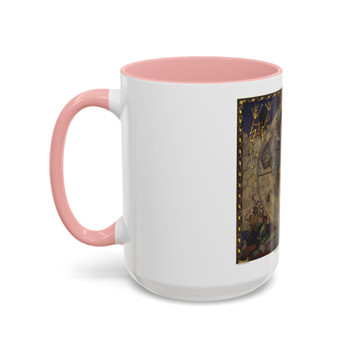 Map of Discovery- Eastern Hemisphere (1928) (Map) Accent Coffee Mug