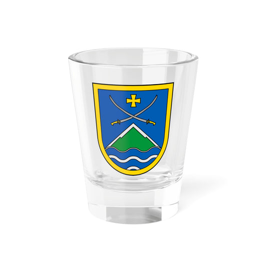 Coat of Arms of Izium 2024 (Ukraine) (Coat of Arms) Shot Glass 1.5oz