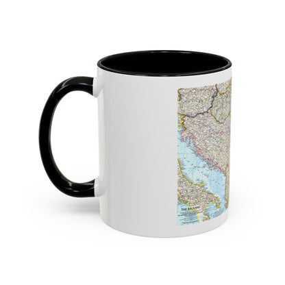 Europe - The Balkans (1962) (Map) Accent Coffee Mug