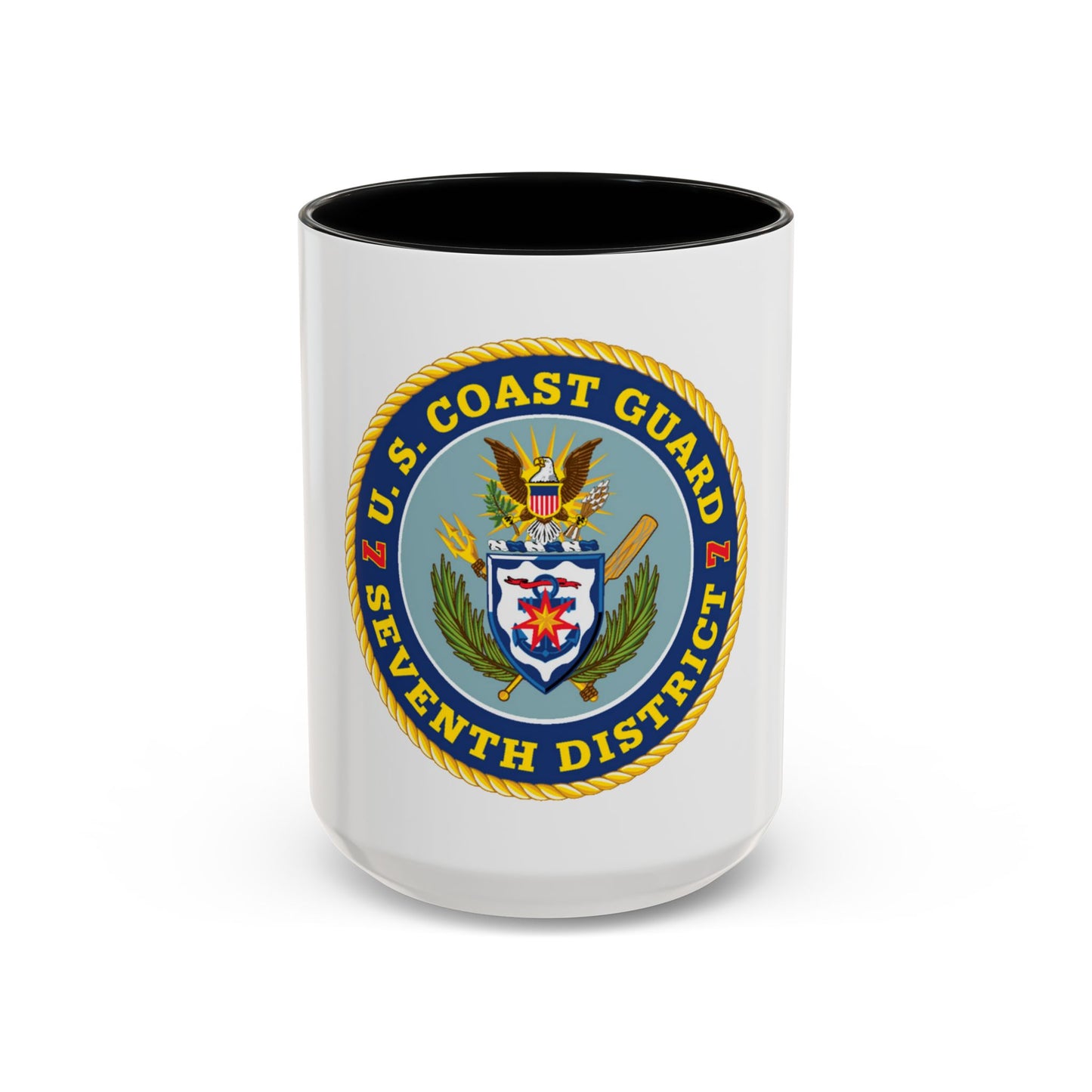 USCG Seventh District (U.S. Coast Guard) Accent Coffee Mug