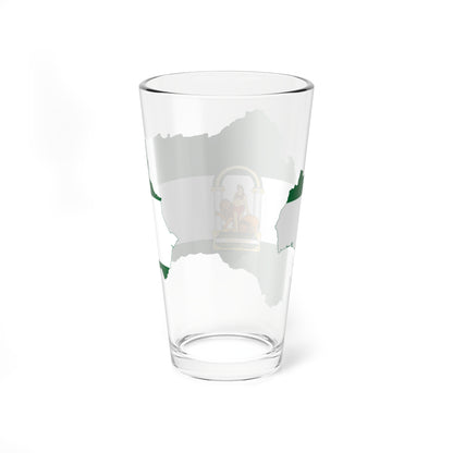 Flag map of Andalucia (Spain) Pint Glass 16oz
