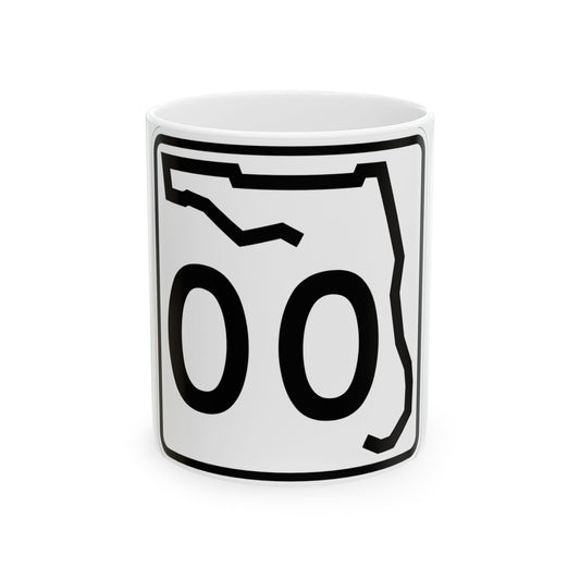 Florida 00 template (Florida) (Road Sign) White Coffee Mug