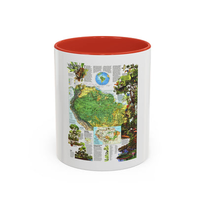 Amazonia - A World Resource at Risk (1992) (Map) Accent Coffee Mug