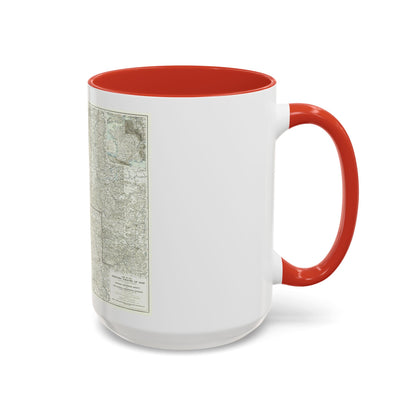 Western Theatre of War (1918) (Map) Accent Coffee Mug