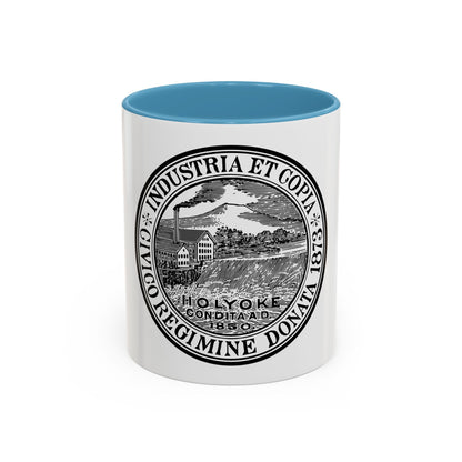Seal of Holyoke Massachusetts - Accent Coffee Mug