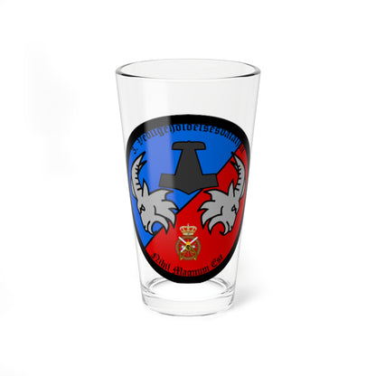 Emblem for the 1-III-TRR (Denmark) (Coat of Arms) Pint Glass 16oz