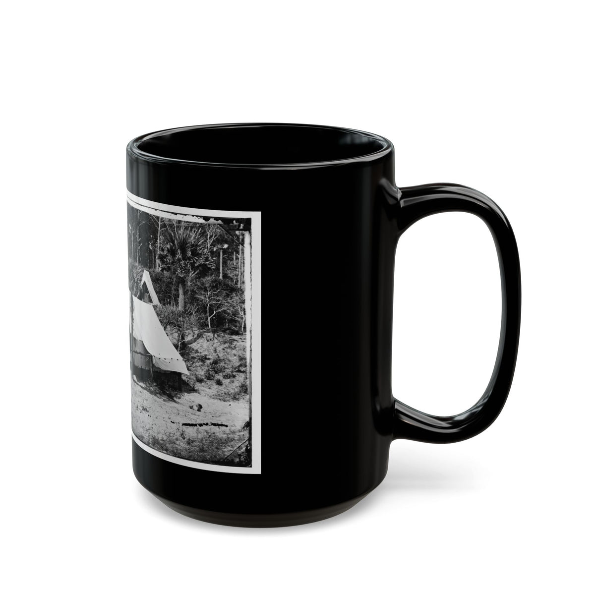 Morris Island, South Carolina. General Quincy A. Gillmore In Front Of His Tent 001 (U.S. Civil War) Black Coffee Mug