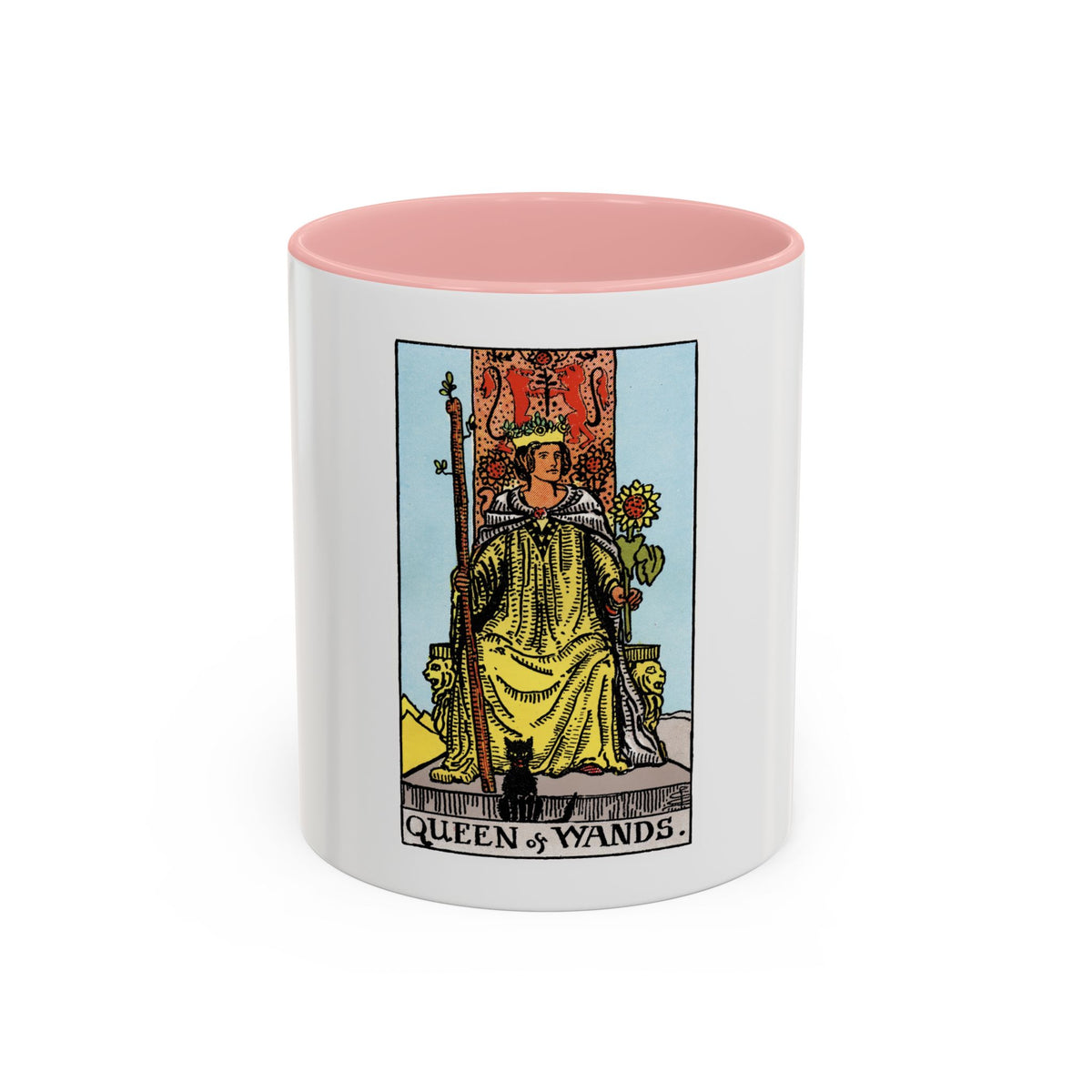 The Queen of Wands (Tarot Card) Accent Coffee Mug