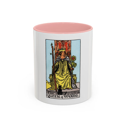 The Queen of Wands (Tarot Card) Accent Coffee Mug