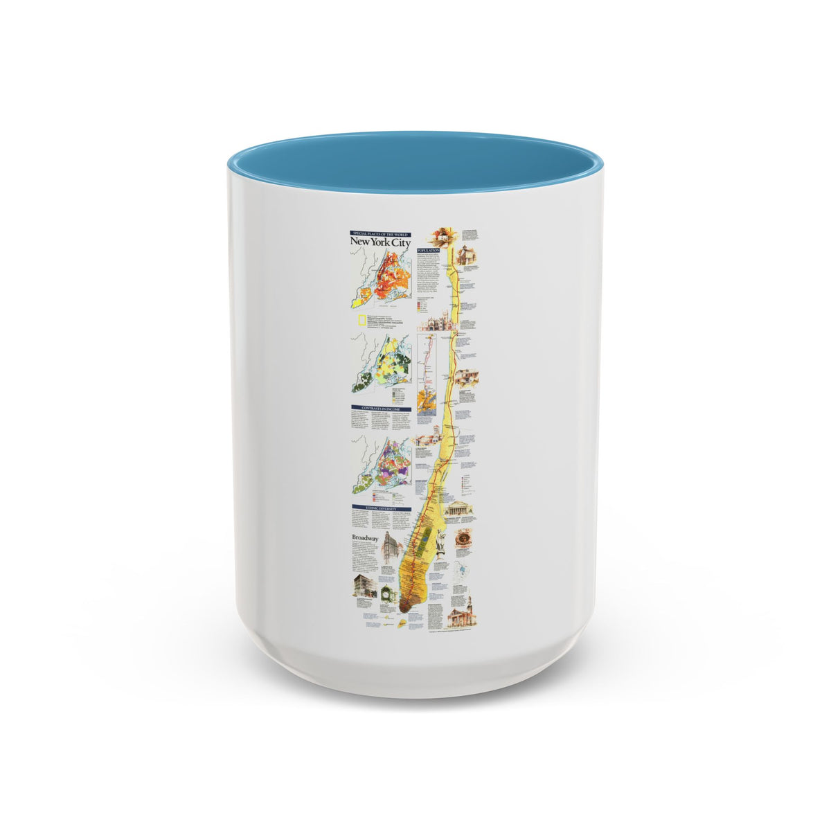 USA - New York City (1999) (Map) Accent Coffee Mug