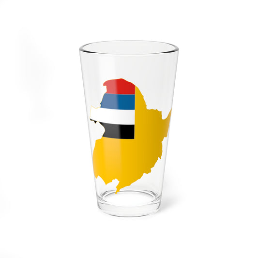 Flag map of Manchukuo 1932-1945 (China) Pint Glass 16oz