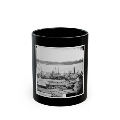 Vicksburg, Miss. Levee And Steamboats (U.S. Civil War) Black Coffee Mug
