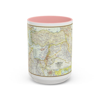 Middle East - Lands of the Bible Today (1967) (Map) Accent Coffee Mug