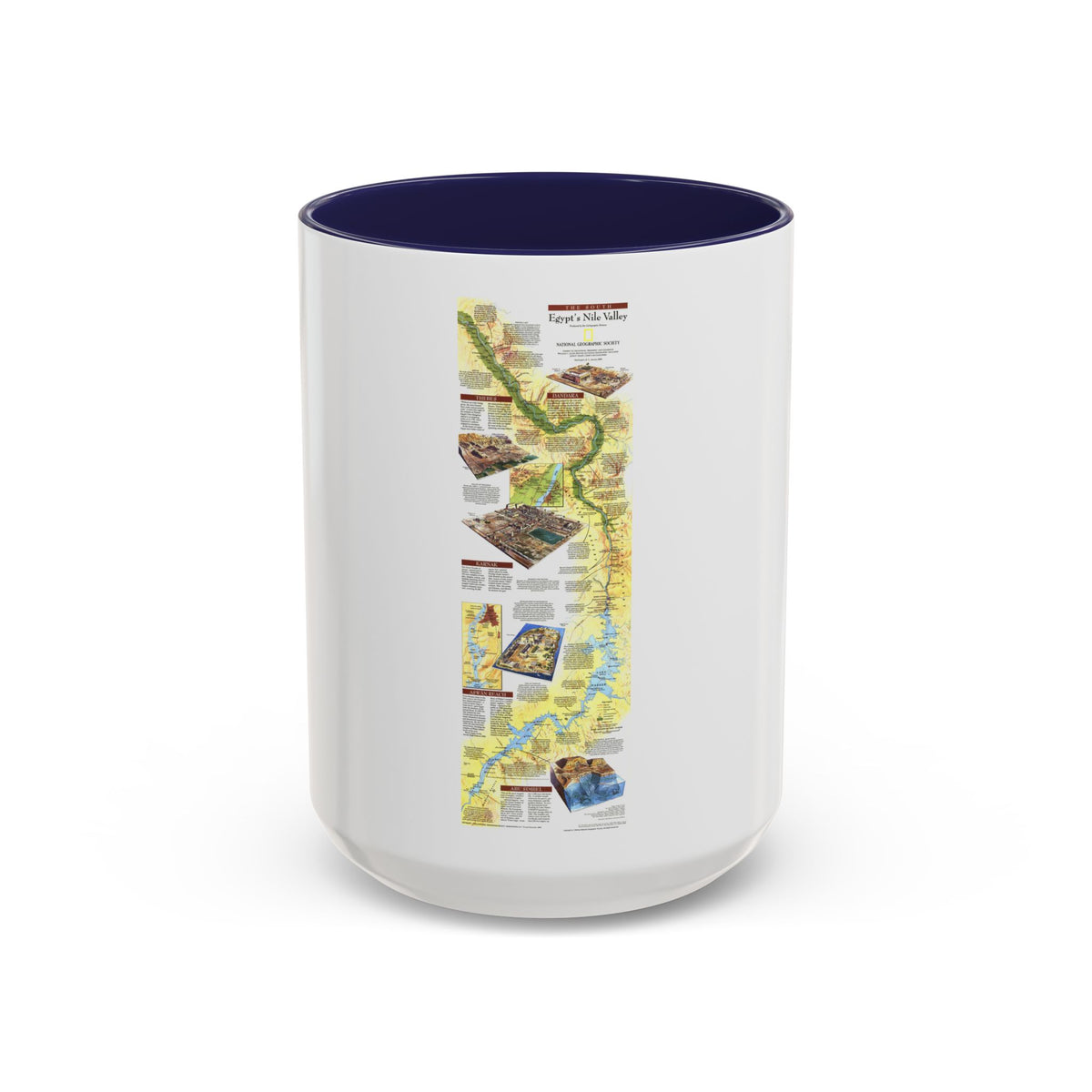 Egypt's Nile Valley- The South (1995) (Map) Accent Coffee Mug