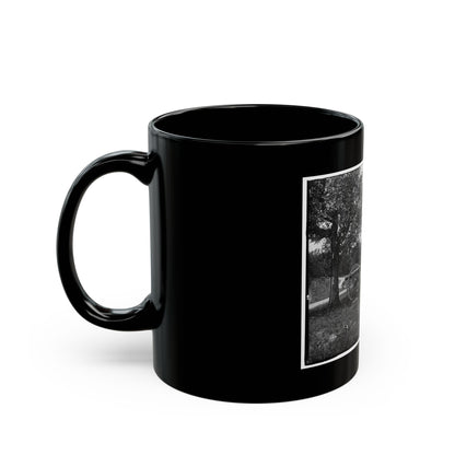 Cannons, Monument, And Cabin At Chickamauga And Chattanooga National Military Park (U.S. Civil War) Black Coffee Mug
