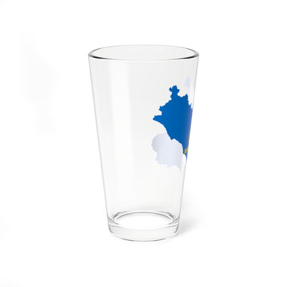 Flag map of Lazio (Italy) Pint Glass 16oz
