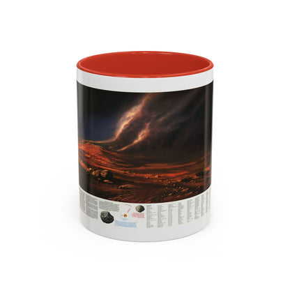 Space - MARS, Dusty Face of (1973) (Map) Accent Coffee Mug