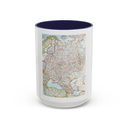 Russia - Western Soviet Union (1959) (Map) Accent Coffee Mug