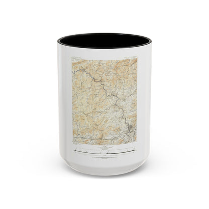 USA - North Carolina, Tennessee (1889) (Map) Accent Coffee Mug