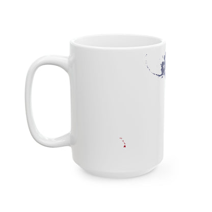 Flag-map of the United States 50 states (United States) White Coffee Mug