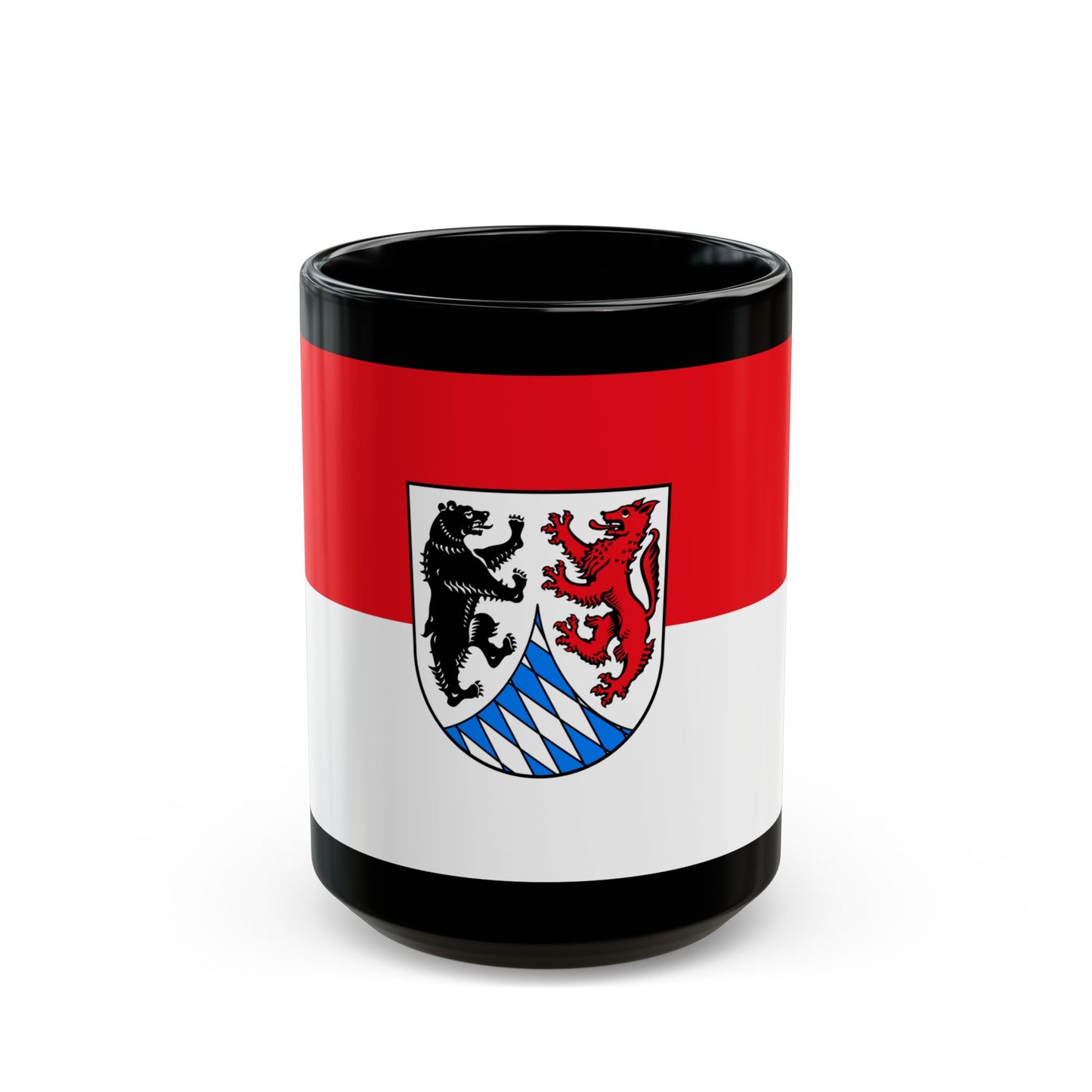 Flag of Freyung Grafenau Germany - Black Coffee Mug-15oz-Go Mug Yourself