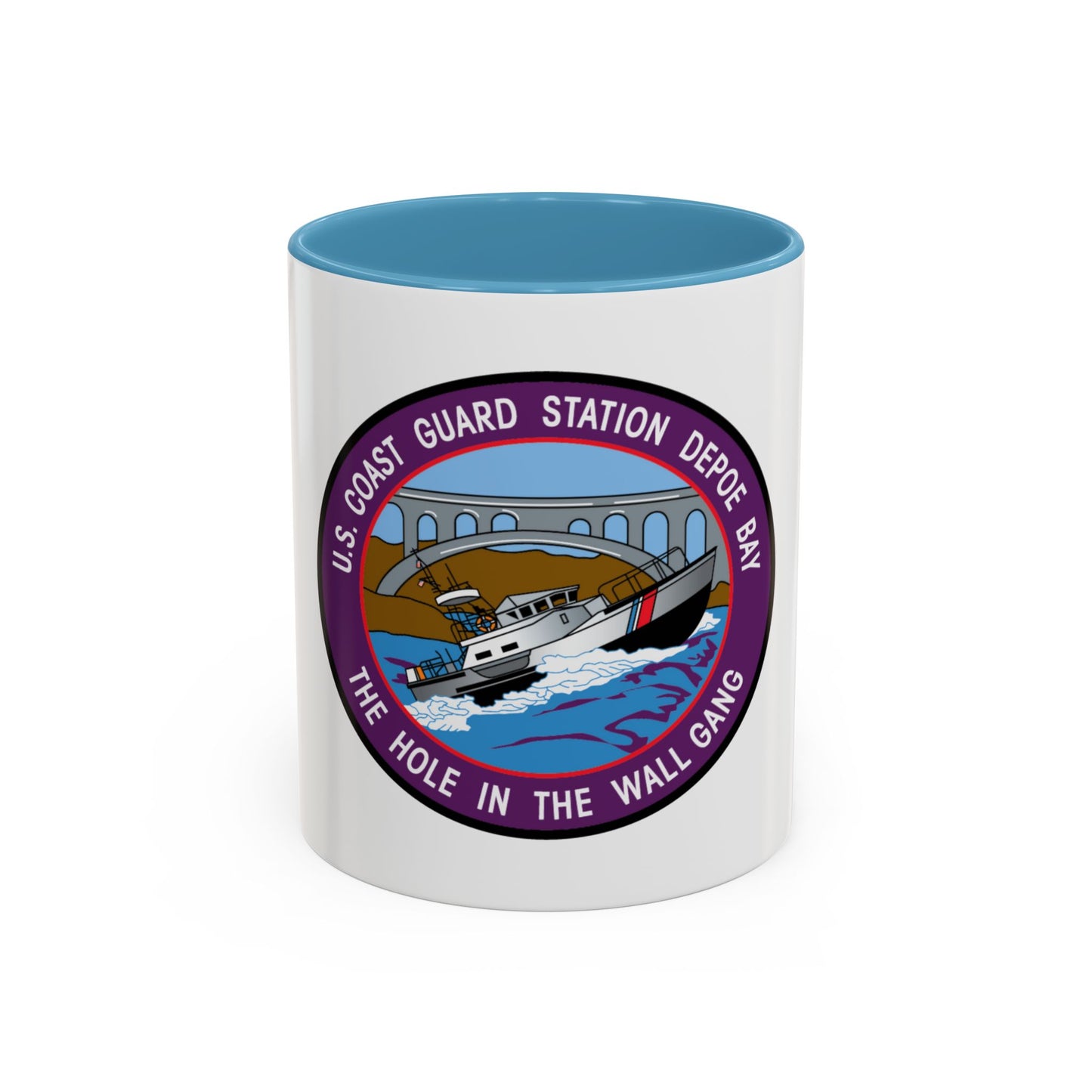 USCG Station Depoe Bay (U.S. Coast Guard) Accent Coffee Mug