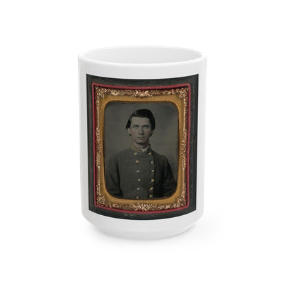 Captain Jesse Sharpe Barnes, F Company, 4th North Carolina Infantry In Frock Coat (U.S. Civil War) White Coffee Mug
