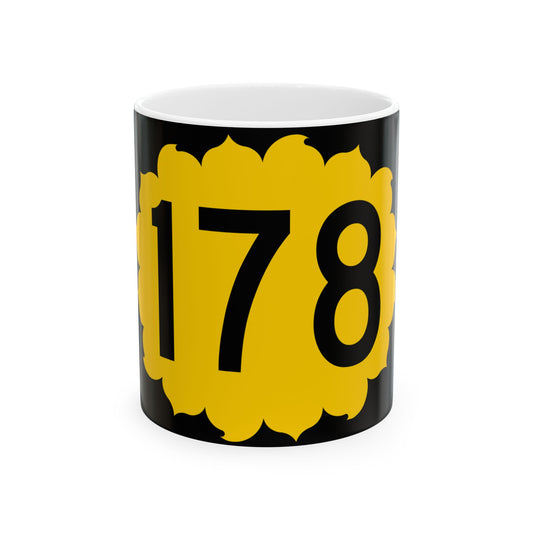 K-178 (Kansas) (Road Sign) White Coffee Mug