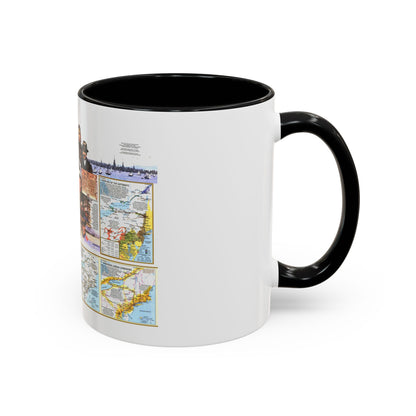 USA - Atlantic Gateways 2 (1983) (Map) Accent Coffee Mug