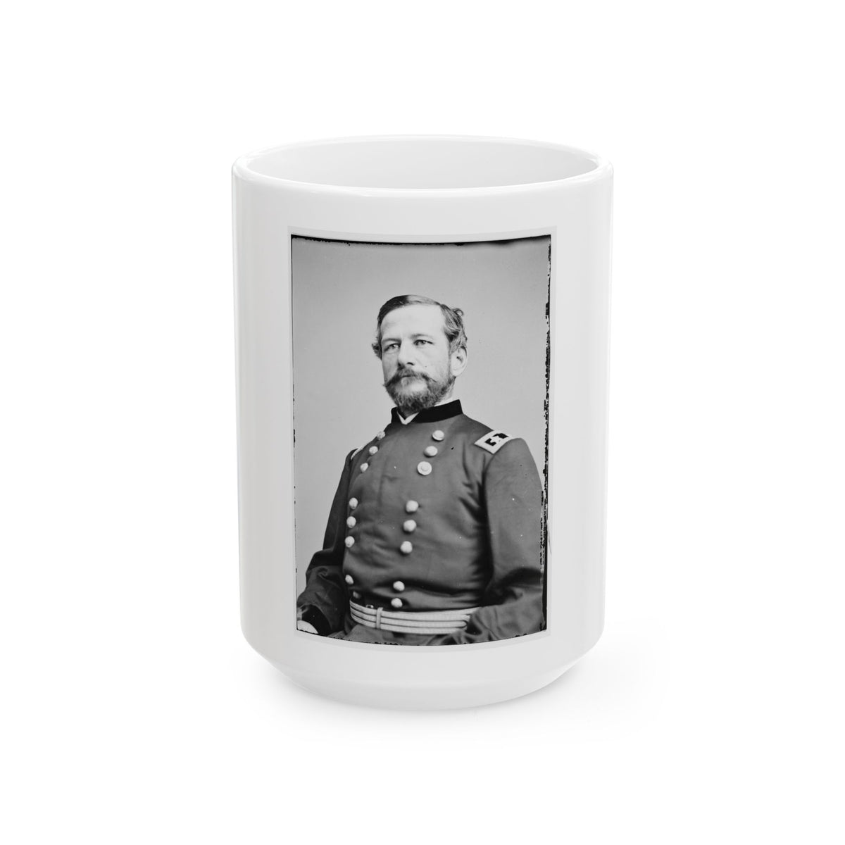 Portrait Of Maj. Gen. Alfred Pleasonton, Officer Of The Federal Army (U.S. Civil War) White Coffee Mug