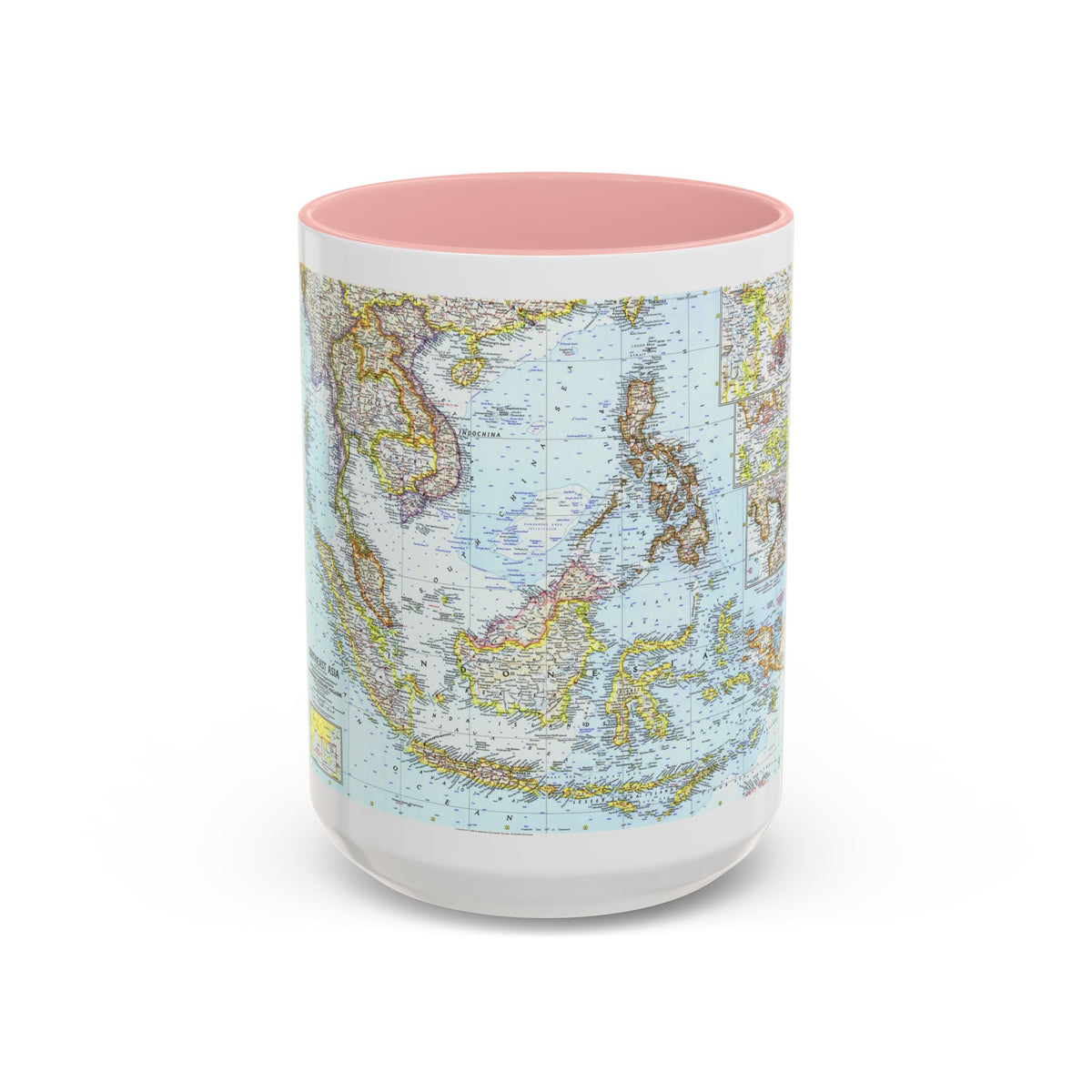 Asia - Southeast (1961) (Map) Accent Coffee Mug