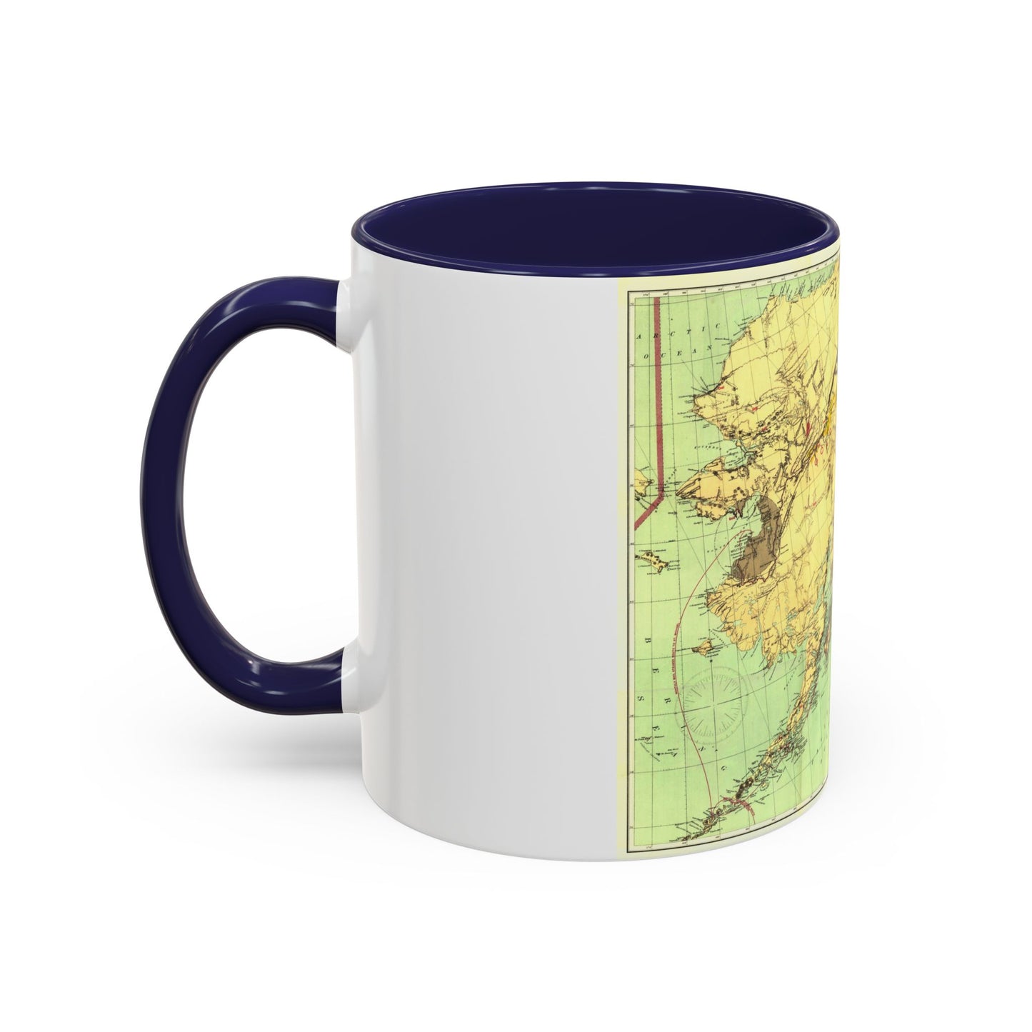 Alaska - The Gold & Coal Fields (1898) (Map) Accent Coffee Mug