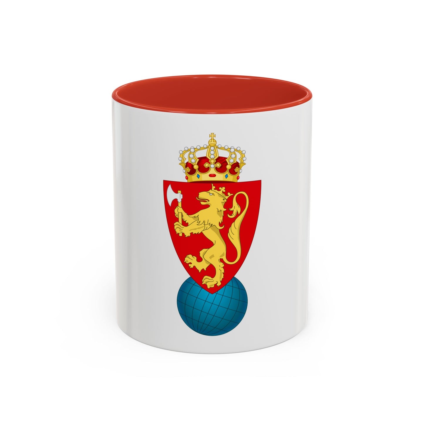 Coat of arms of the Geographical Survey of Norway - Accent Coffee Mug