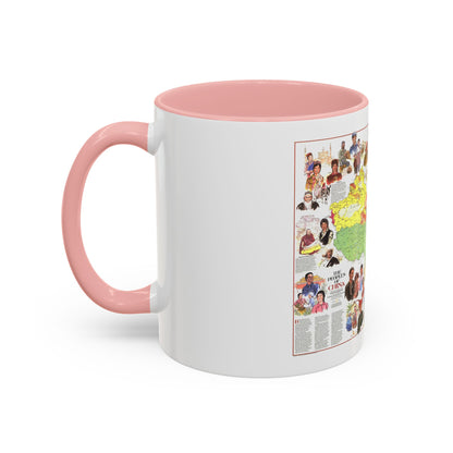 China - The Peoples (1980) (Map) Accent Coffee Mug