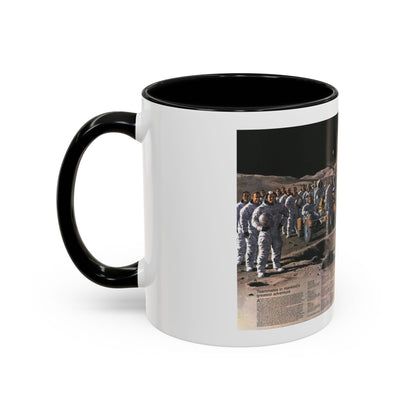 Space - Teammates in Mankind's Greatest Adventure (1973) (Map) Accent Coffee Mug