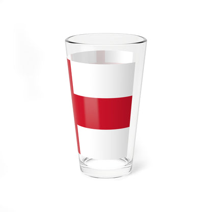 White Squadron Ensign 1702-1707 (United Kingdom) Pint Glass 16oz